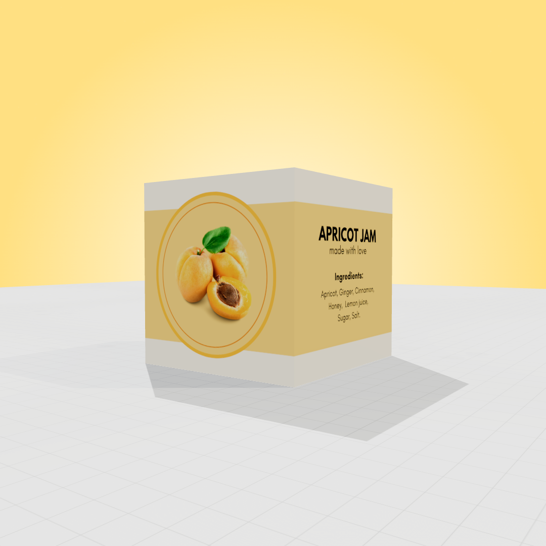 Apricot Jam Packaging Design Made Easy: 3D Box Mockup Generator to Create Realistic Packaging Mockups Online