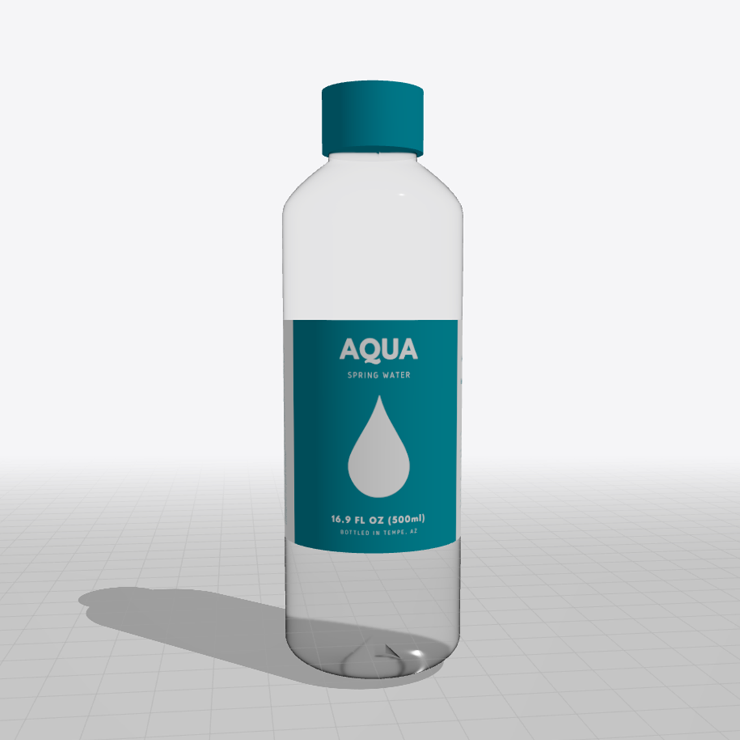 Create Stunning Aqua Spring Water Bottle Designs with Professional 3D Bottle Mockup Generator