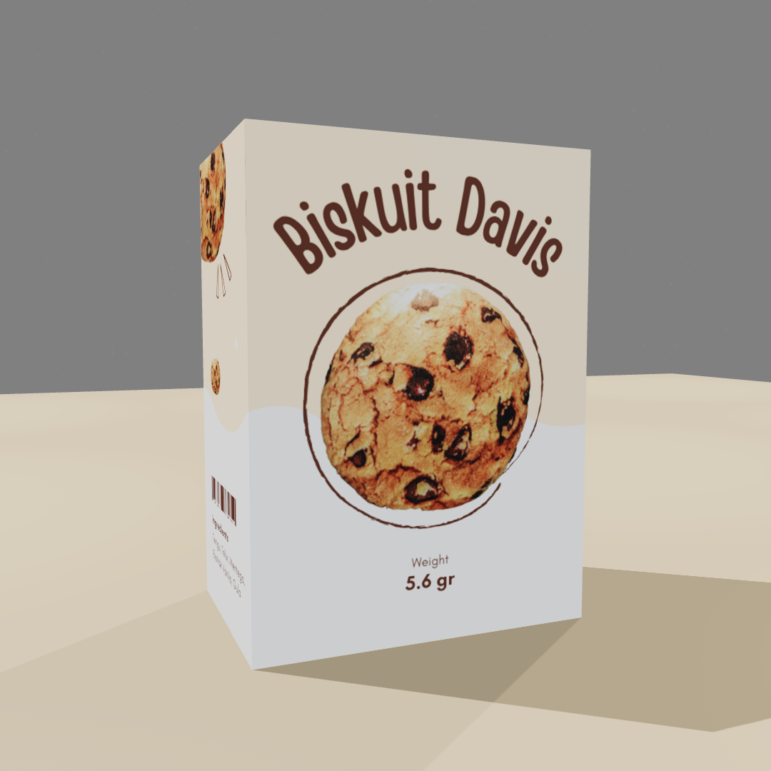 Davis Cookies 3D Box Mockup: Create Realistic Packaging Mockups Online in Minutes