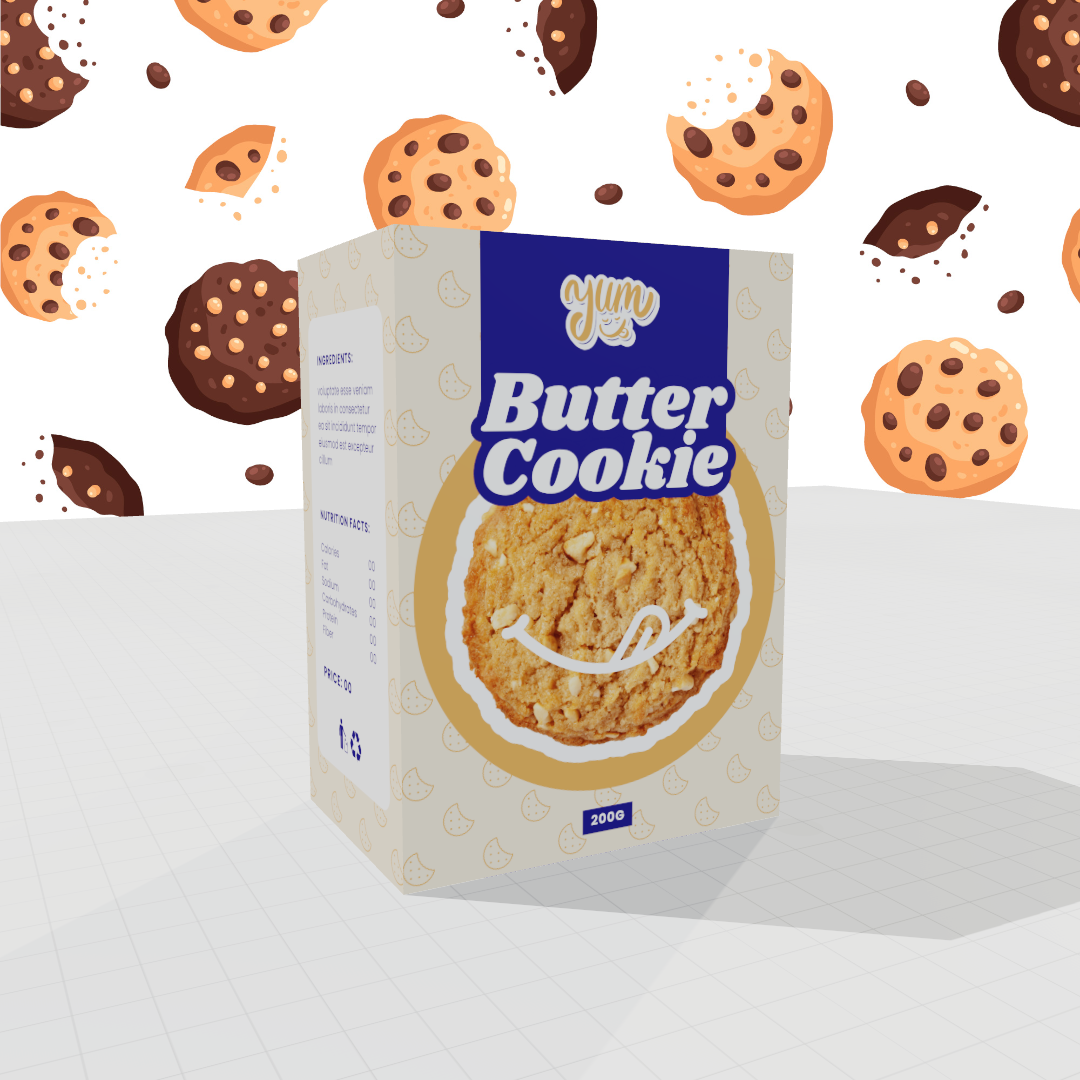Design Perfect Butter Cookies Packaging: Box Packaging Mockups Online Made Easy