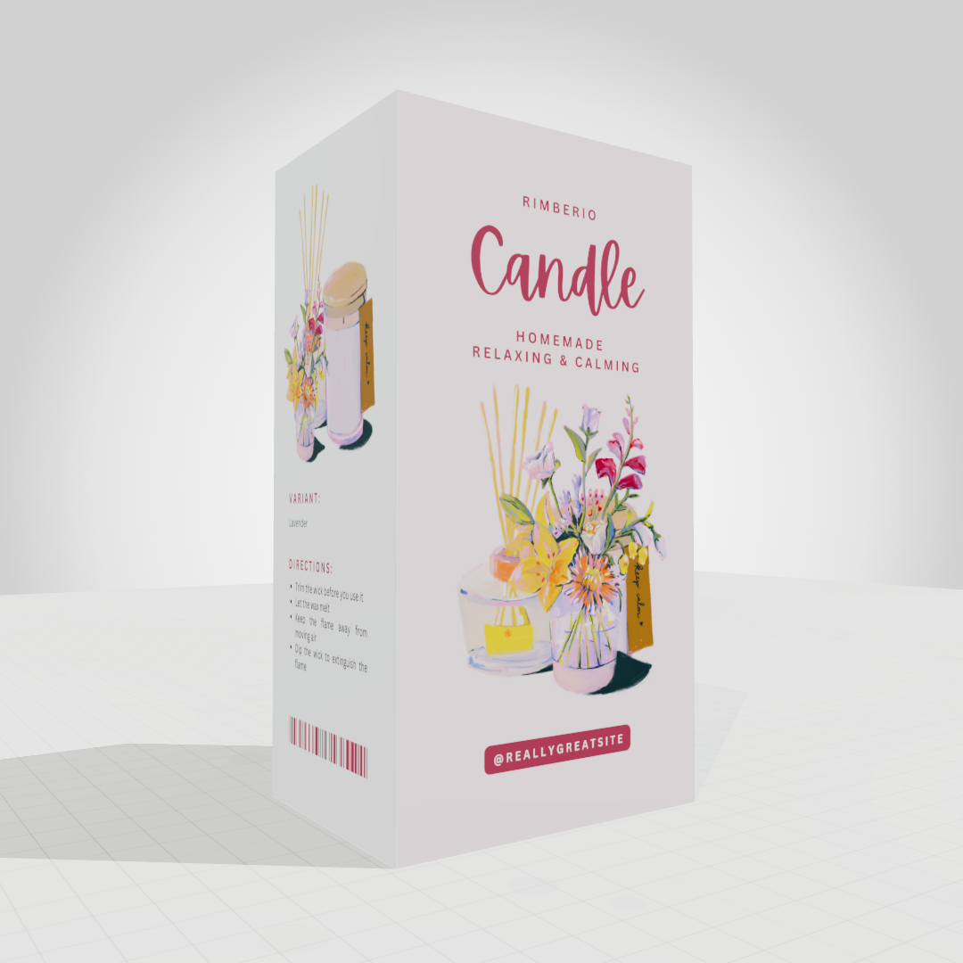 Candle 3D Mockup | Free Product Packaging Design Template
