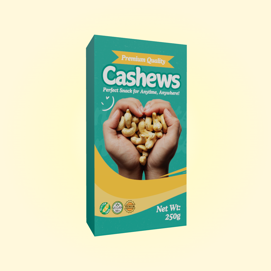 Create Stunning Cashew Box Packaging with Our 3D Mockup Generator - Professional Design Made Easy