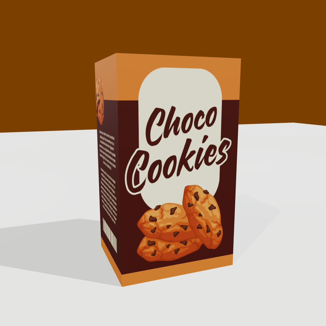 Create Stunning 3D Box Mockups for Your Choco Cookies Packaging | Free Online Generator