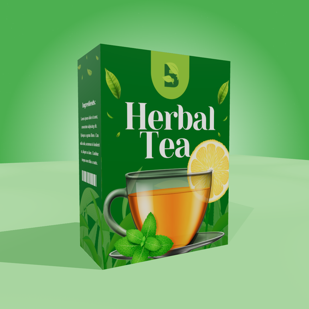 Create Stunning 3D Box Mockups Online: Transform Your Herbal Tea Packaging Design